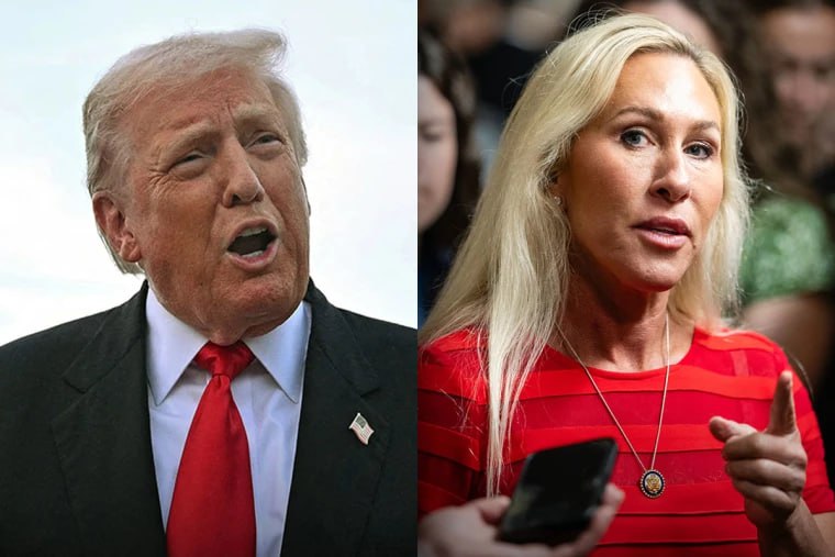 Трамп заявил что его бывшая сторонница конгрессвумен Марджори Тейлор Грин предала Республиканскую партию поскольку её взгляды стали левыми Грин ред предала всю Республиканскую партию сдвинувшись политически ред влево Просто очередной фальшивый политик написал он в соцсети Truth Social Как рассказал Трамп их конфликт начался после того как он отправил конгрессвумен результаты опроса согласно которым она смогла бы набрать только 12 голосов в случае участия в выборах сенатора от штата Джорджия или губернатора штата Она многим говорила что расстроена тем что я больше не отвечаю на ее звонки написал президент