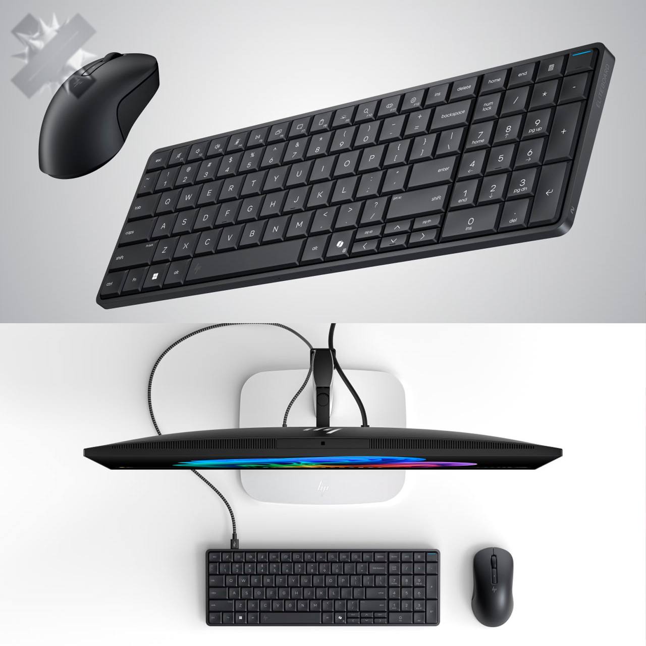HP показала комп клавиатуру на CES 2026 EliteBoard G1a При толщине всего 17 мм и весе 750 г клавиатура скрывает полноценный ПК Ryzen AI 5 350 или Ryzen AI 7 370 Pro до 64 ГБ DDR5 оперативки SSD до 2 ТБ Radeon iGPU для двух 4К экранов охлаждение микрофон с динамиками порты USB 4 0 и USB 3 2 Gen2 батарею 35 Вт ч на 3 5 часа работы Дата релиза и цена пока не объявлены клавиатура с ПК внутри будущее настало а мне и со своей норм НМШ