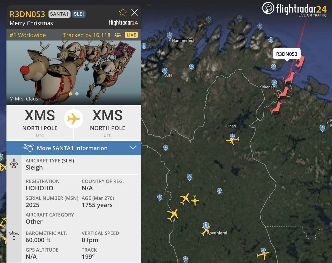 Сани Санты появились на Flightradar24 теперь за Дедом снова можно следить Вбиваем в адрес один из номеров SANTA1 HOHOHO или R3DNO53 Сейчас за волшебником следят тысячи человек Праздник к нам приходит здесь techmedia