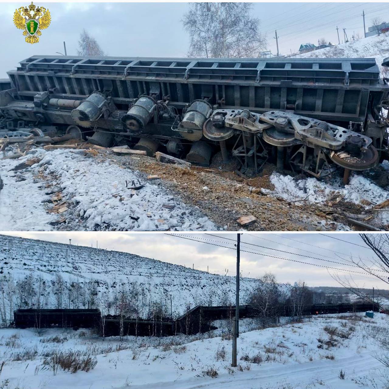 Транспортной прокуратурой организована проверка по факту схода вагонов с рудой   01.01.2025 на подъездном железнодорожном пути на территории АО "Учалинский ГОК" в районе станции Учалы Южно-Уральской железной дороги при выполнении маневровых работ произошел сход 4 грузовых вагонов с рудой, 2 из которых с опрокидыванием.   В результате происшествия никто не пострадал. Задержек в движении поездов не последовало.   Златоустовской транспортной прокуратурой организована проверка исполнения законодательства о безопасности движения и эксплуатации железнодорожного транспорта.