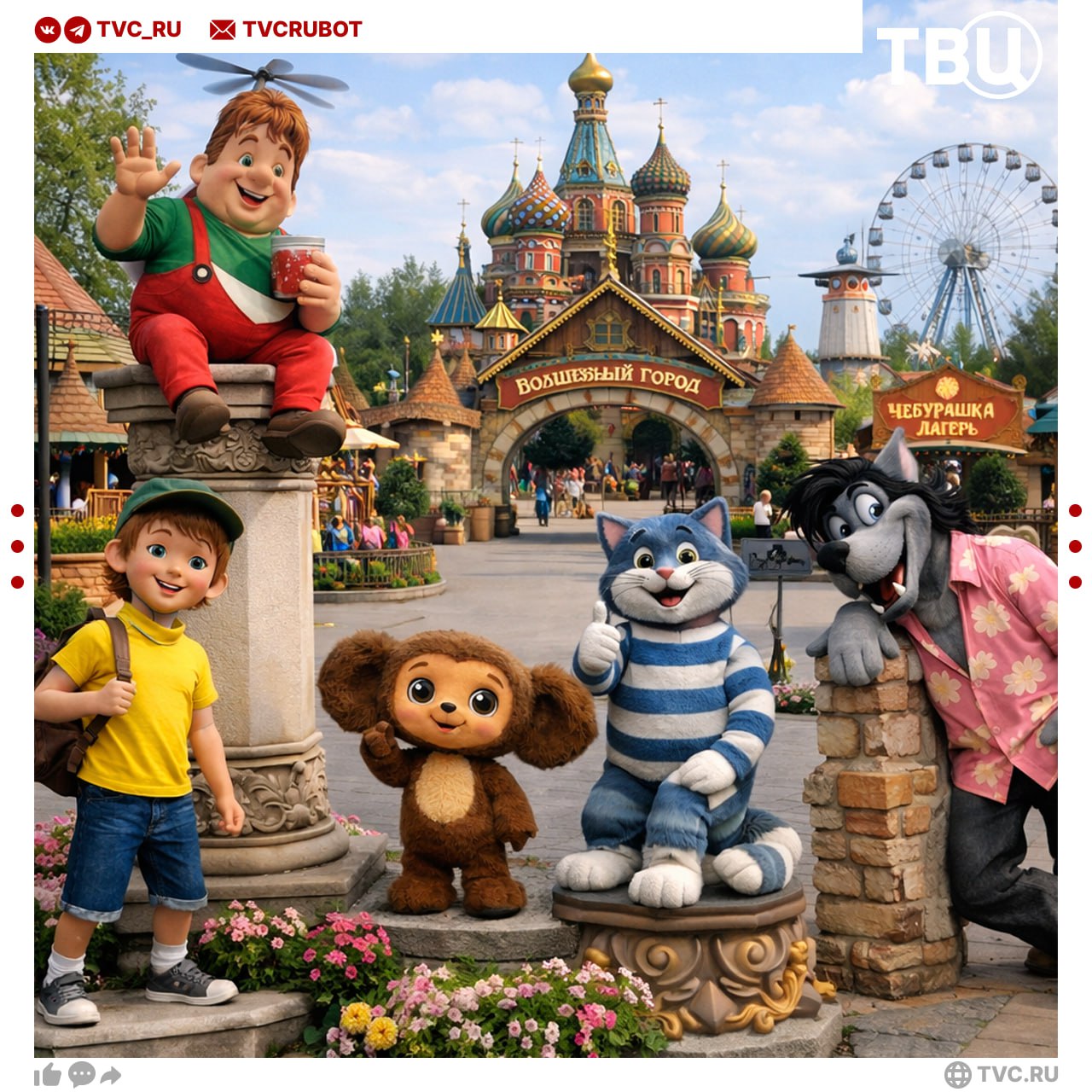 Отечественный Диснейленд предложили создать в России В Совете Федерации считают что в основе такого парка должны быть российские мультперсонажи Речь идет о Чебурашке Винни Пухе Карлсоне и героях Простоквашино По мнению сенаторов такой парк мог бы работать в разных регионах и помогать популяризировать отечественную культуру Подписаться на ТВЦ в MAX Пошли бы в парк развлечений с отечественными героями мультфильмов Конечно отечественные персонажи намного лучше Нет Диснейленд круче