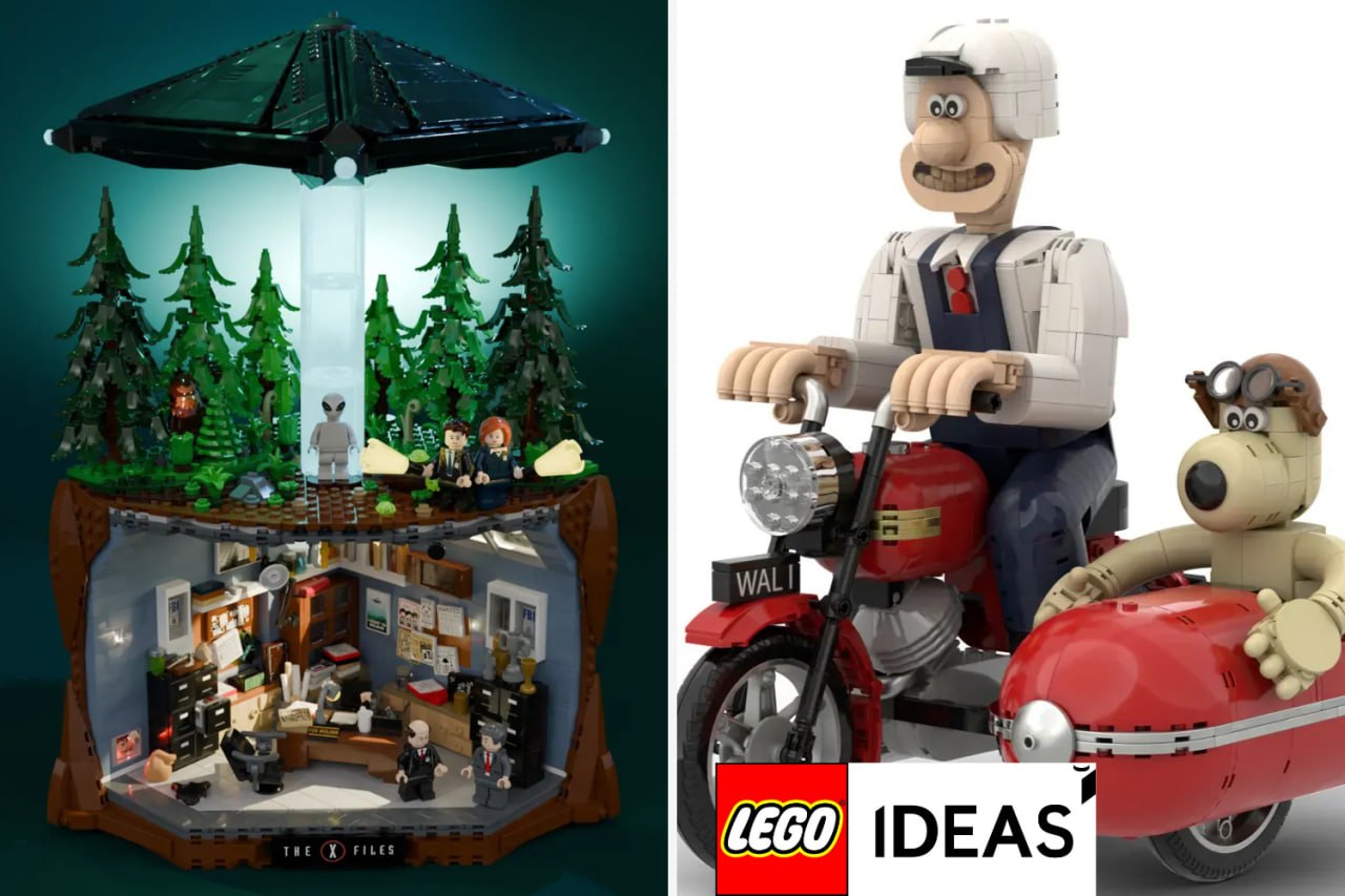 LEGO официально запускает наборы по «Уоллесу и Громиту» и «Секретным материалам» — фанатские идеи победили в челлендже, посвящённом ностальгии по 90-м. Всего было 270 заявок, но именно эти две скоро поступят в продажу. У «Уоллеса и Громита» воссоздан культовый красный мотоцикл с тележкой, как в «Великом выходном». У X-Files — кабинет Малдера с постером "I Want to Believe", НЛО-сценой и минифигурками Малдера, Скалли, Скиннера и серого пришельца. Идеально для сборки в мрачный дождливый вечер.
