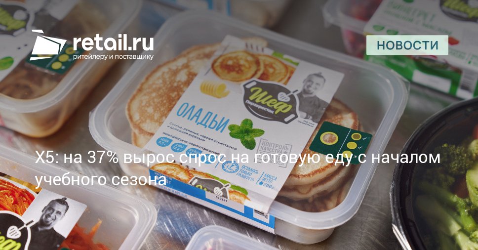 С возвращением россиян из отпусков и началом учебного сезона спрос на готовую еду увеличился на 37 retailНовости