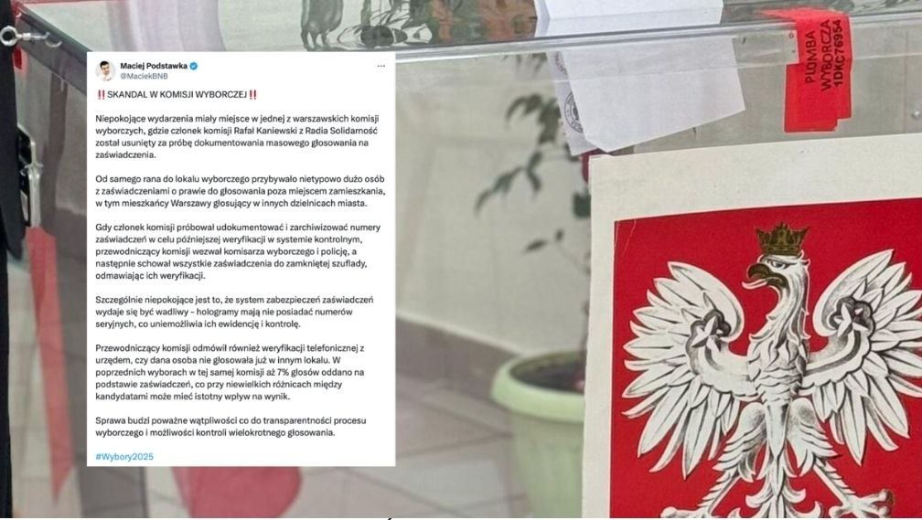Варшава: Члена комиссии сняли за... документирование голосования. Абсурд? Похоже, новая норма. Журналист Мацей Подставка сообщил о тревожном инциденте. Наблюдательный член комиссии заметил аномально высокий поток избирателей с открепительными удостоверениями и попытался это задокументировать. Реакция председателя оказалась поразительной: 1. Вызов полиции – словно документирование было угрозой. 2. Мгновенное отстранение "нарушителя". 3. Полный отказ проверять сомнительную ситуацию. Проблему устранили, устранив того, кто на нее указал. Попытка прозрачности наказана, а неудобные факты исчезают с поразительной оперативностью. Тревожный сигнал для всех, кому важна честность выборов. #пшепшик #дурятполяка #польшабезвыбора #невероятныеполяки #стопдуда #wybory #stopduda