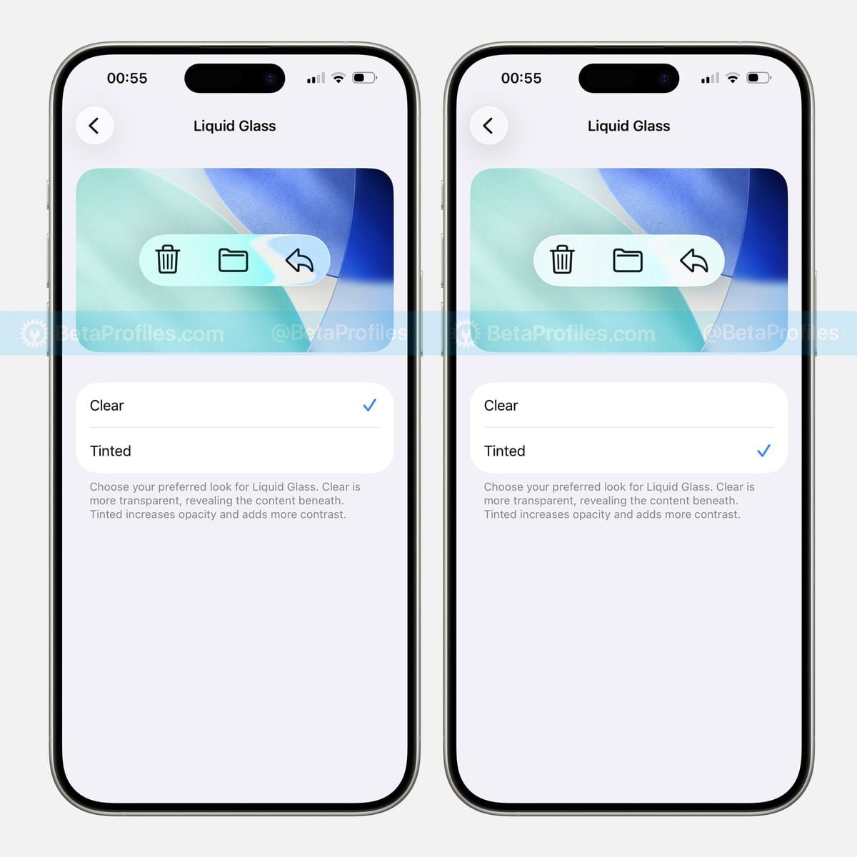 В Apple начали понимать что немного перестарались с жидким стеклом в iOS 26 1 Beta 4 появилась новая опция позволяющая выбрать между прозрачным и классическим режимом интерфейса Похоже в будущих обновлениях юзеры смогут при желании совсем отключить прозрачность Фича пока только в бете но мы уже очень ждём полноценный релиз exploitex