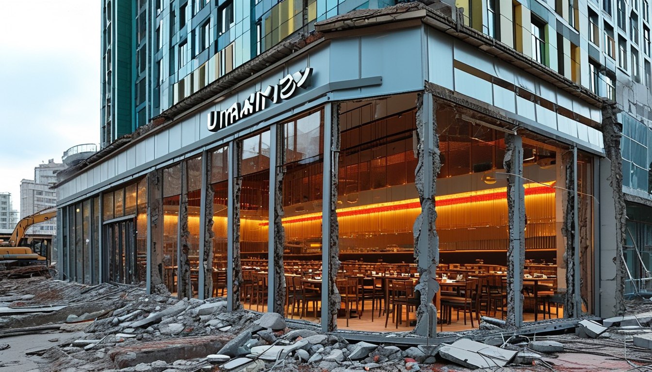 Во Владивостоке частично снесён ресторан Umami Во Владивостоке частично демонтирован популярный ресторан Umami Здание ранее спорное между бизнесом и властями частично разобрано По данным местных СМИ облицовка снята вывеска лежит на земле Суд признал самовольную перепланировку и нарушение градостроительных норм Владельцы пытались оспорить решение но суд остался на стороне администрации Власти объясняют действия необходимостью приведения объекта в законное состояние и обеспечения безопасности горожан После сноса часть помещений планируется использовать под другие коммерческие цели точные планы пока не озвучены Местные жители выражают сожаление по поводу исчезновения знакового места