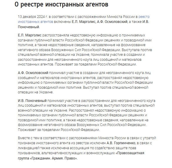 Минюст добавил в список иноагентов художников Анатолия Осмоловского и Екатерину Марголис