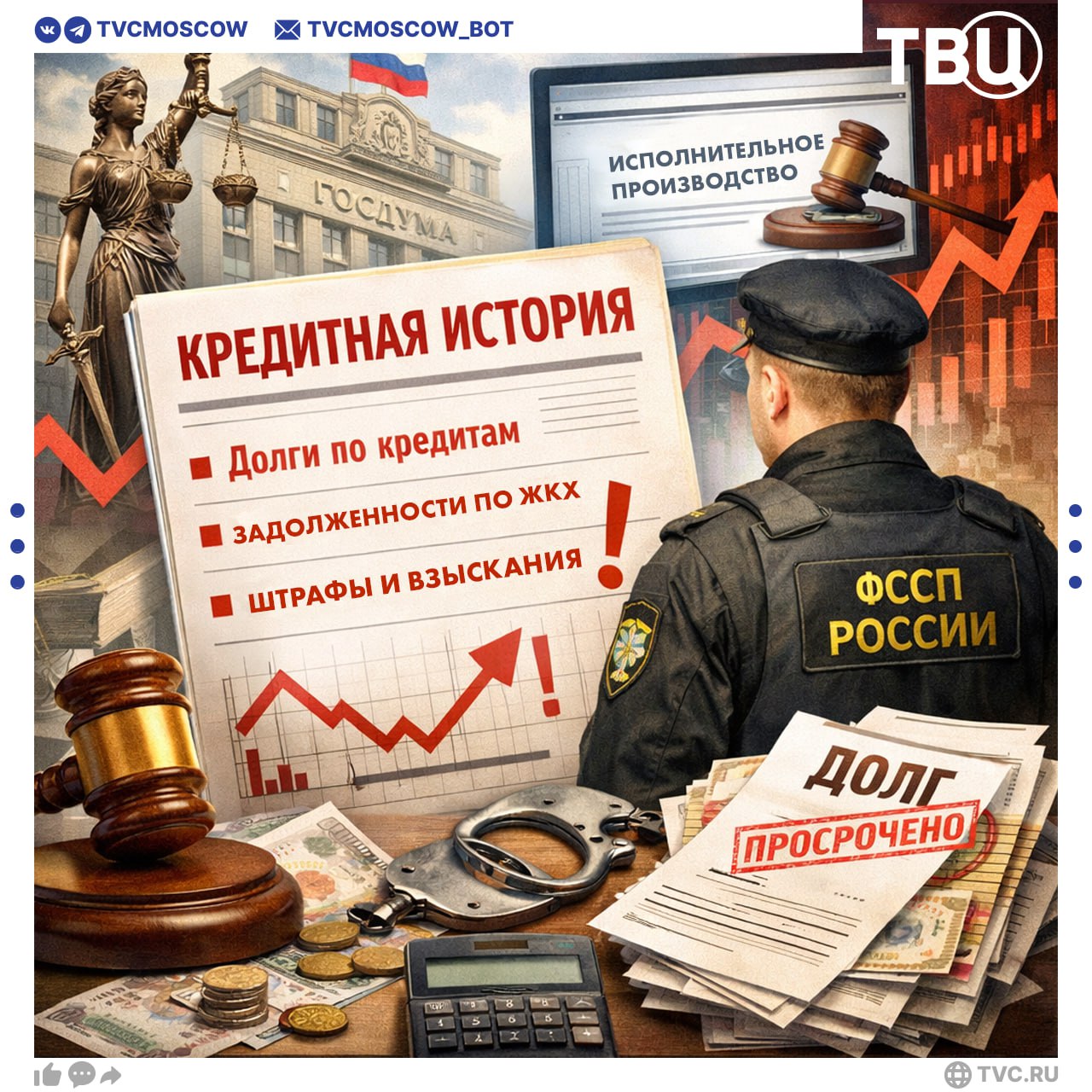 Все долги россиян могут начать показывать в кредитной истории В Госдуме одобрили законопроект который обязывает бюро кредитных историй получать сведения обо всех исполнительных производствах человека Судебные приставы должны будут обеспечивать доступ к ним Подписаться на Город новостей в MAX Поддерживаете законопроект