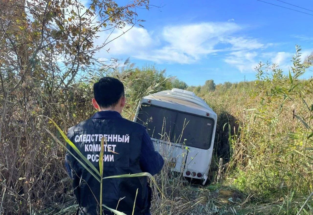 Восемь человек в том числе трое несовершеннолетних пострадали после съезда автобуса в кювет в районе села Турмасово Тамбовской области PROtransport