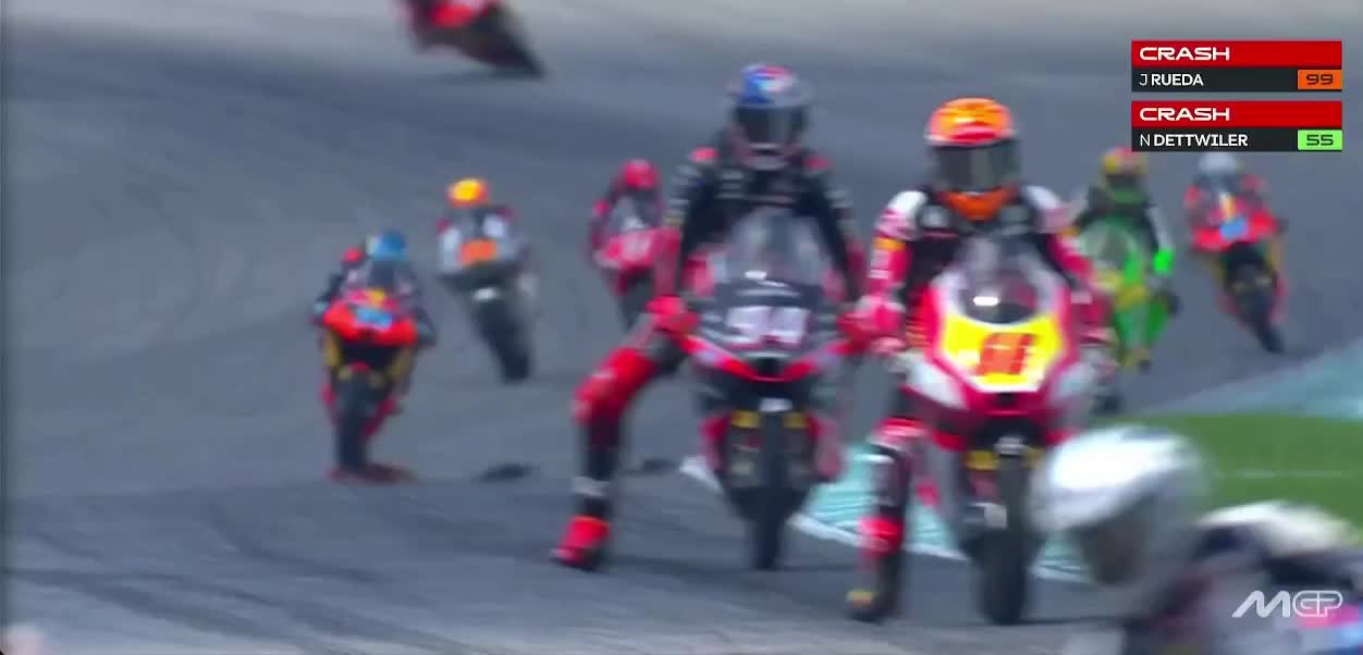Столкновение на Гран-при Moto3 в Малайзии: два гонщика госпитализированы