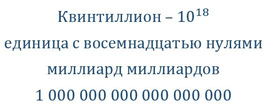 Долг «дочки» Google перед российскими телеканалами превысил 91,5 квинтиллиона рублей  это 20-значное число  — СМИ  Всего в этом реестре 18 требований 16 кредиторов на общую сумму 91 квинтиллион 511 квадриллионов 687 триллионов 138 миллиардов 260 миллионов сто тысяч рублей  — сообщил представитель ООО «Гугл».