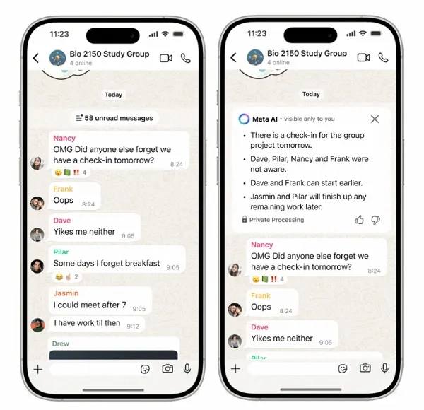 WhatsApp научился пересказывать сообщения. В мессенджере появилась новая функция Message Summaries. Она с помощью ИИ коротко пересказывает суть непрочитанных сообщений в чате — чтобы вы могли быстро вникнуть в разговор, не читая всё подряд. Саммари видны только вам. Никто из участников чата не узнает, что вы их использовали. Сейчас доступна только в США и только на английском.