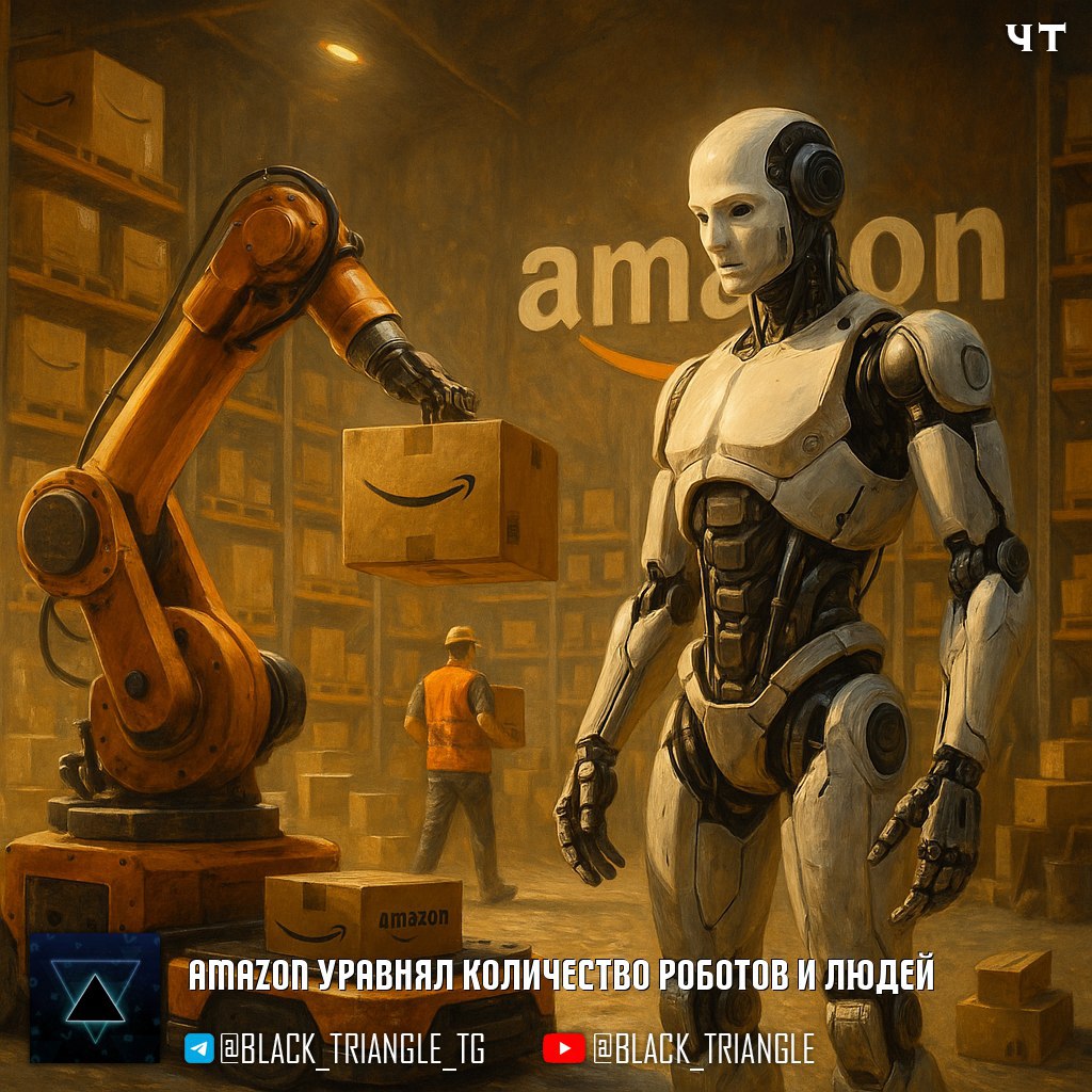 На Amazon работает миллион роботов   Сегодня компания Amazon запустила своего миллионного робота, что  уравняло количество роботизированных и человеческих работников.    С 2021 года Amazon активно наращивает численность роботов, ежегодно добавляя около 162,500 новых единиц, включая гуманоидов с продвинутыми манипуляционными возможностями.   Роботы участвуют в трех из четырех доставок, что способствует повышению производительности и снижению количества сотрудников людей.   Ожидается, что к 2030 году использование роботов может сэкономить компании до 10 миллиардов долларов в год, но это поднимает важные вопросы о будущем человеческих работников. ‍  ================   News     Soft     Gear     Links