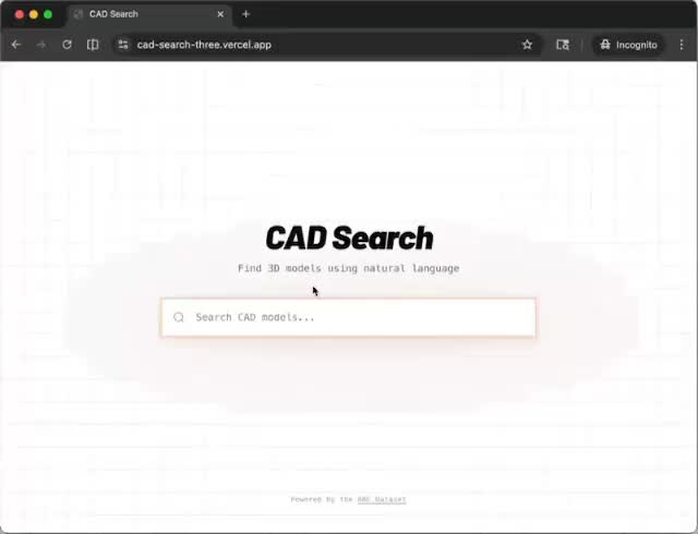 Запущен поисковик для 3D моделей CAD с более чем миллионом объектов