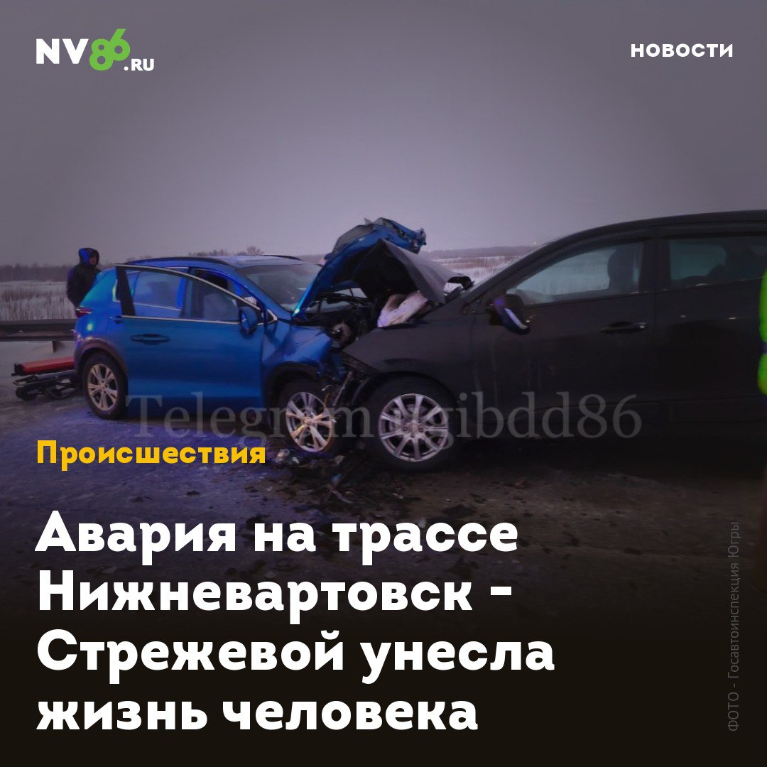 Авария на трассе Нижневартовск - Стрежевой унесла жизнь человека  Еще одно смертельное ДТП произошло на трассе в Нижневартовском районе  ХМАО  перед новым годом. В результате столкновения на дороге в сторону Стрежевого погиб человек.  На 48 км автодороги «Стрежевой-Нижневартовск» 55-летний водитель «Киа», по предварительным данным, выехал на полосу встречного движения, где допустил столкновение с автомобилем «Хендай» под управлением 36-летнего водителя. В результате ДТП водитель «Хендай» и два пассажира» Киа» получили травмы, водитель автомобиля скончался в машине скорой помощи, сообщили в Госавтоинспекции Югры  Ранее NV86 сообщал, что в Нижневартовске насмерть     разбился пенсионер.    • vk.com/nv86ru • ok.ru/nv86.ru