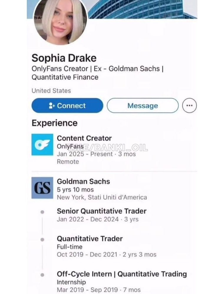 Трейдер Goldman Sachs выбрала быть счастливой и стала OnlyFans-моделью.  ФИНСОВЕТ l МЕСТО ПОД РЕКЛАМУ