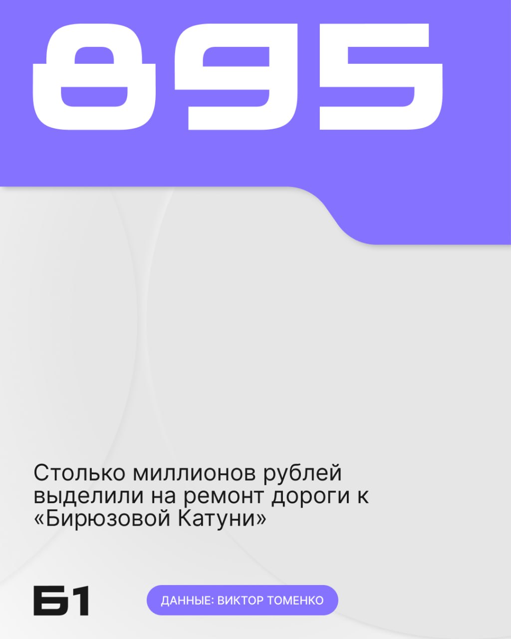 Цифра дня: 895 млн рублей выделили на ремонт дороги к «Бирюзовой Катуни»  В 2023 году начался ремонт трассы «Алтайское - Ая - «Бирюзовая Катунь». Часть уже отремонтировали, а вот на второй этап работ выделили почти миллиард рублей.  Работы планируют завершить в 2025 году.    Подписаться   Прислать новость