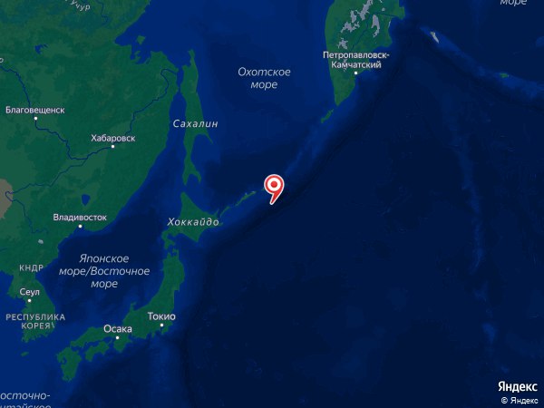 Землетрясение магнитудой 4.6 произошло - 218 км к востоку от Курильска, Россия. В субботу, 14 июня 2025 года, в 10:26 UTC . Магнитуда: 4.6 Глубина: 10 км. Широта / Долгота: 44.6487 / 150.5247 Каталог: EMSC Близлежащие населенные пункты: В 527 км к северу от Кусиро, Япония. В 218 км к востоку от Курильска, Россия.