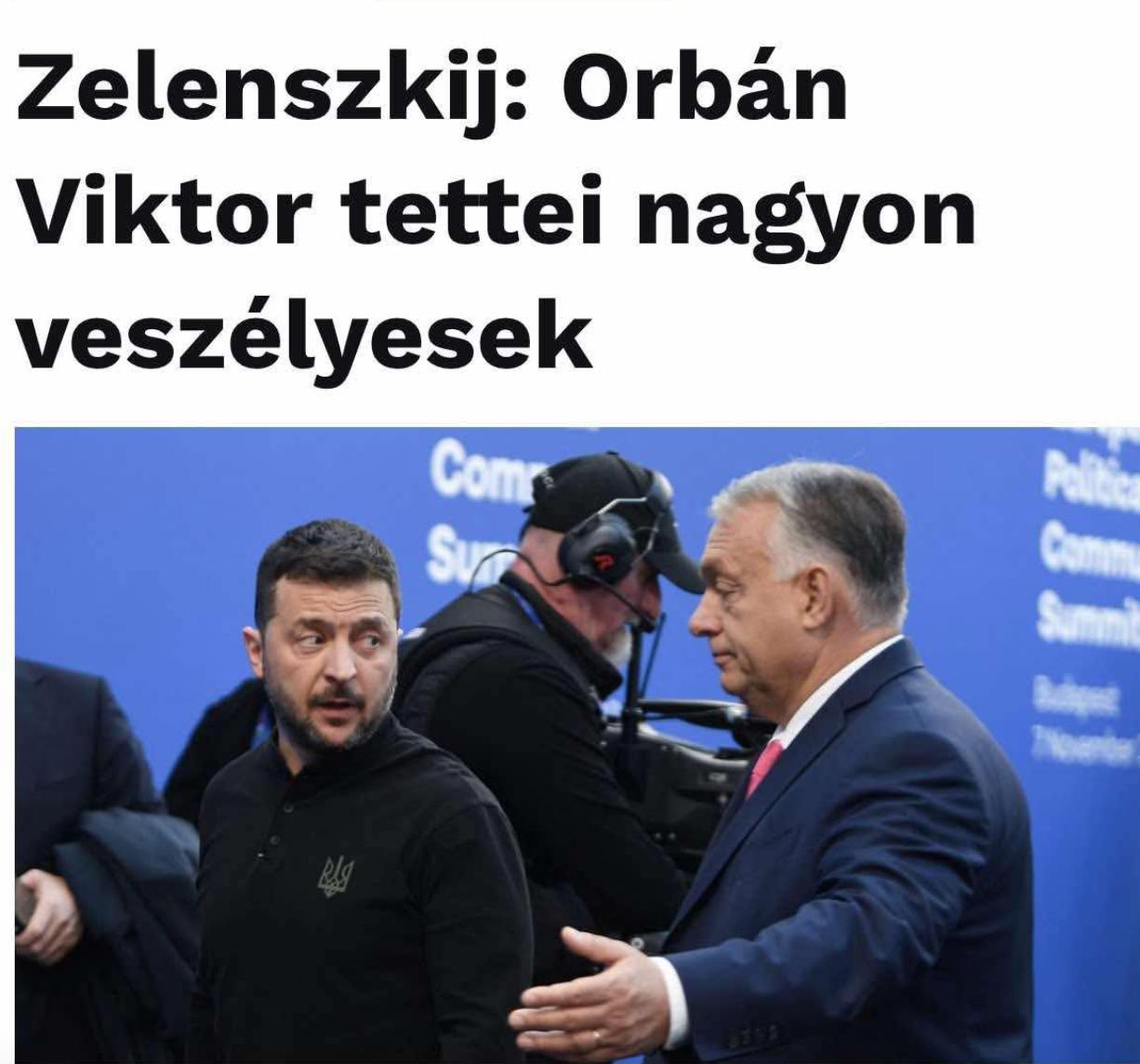 Новая заочная перепалка Зеленского и властей Венгрии Украинский президент раскритиковал премьера Орбана за слова о невозможности вступления Украины в ЕС - потому что это отрицательно скажется на экономике Венгрии. Зеленский сказал, что, по опросам, «70% выступают за вступление Украины в ЕС». И связал эти заявления Орбана с выборами в Венгрии они состоятся через год . По его словам, Будапешт делает «очень опасные вещи» для Европейского Союза, и Украина «уведомляет об этом своих партнеров». На это ответил глава МИД Венгрии Петер Сийярто. По его словам, Зеленский «должен смириться с мыслью, что все венгры действительно имеют право высказать свое мнение по вопросу ускоренного вступления Украины в ЕС». Ведь факт остается фактом: Украина хочет присоединиться к объединению, членами которого являемся мы, а не наоборот... Поэтому Киев должен выбрать соответствующий тон — написал министр. #Новости Бригада Север-V Вооружённые силы РФ