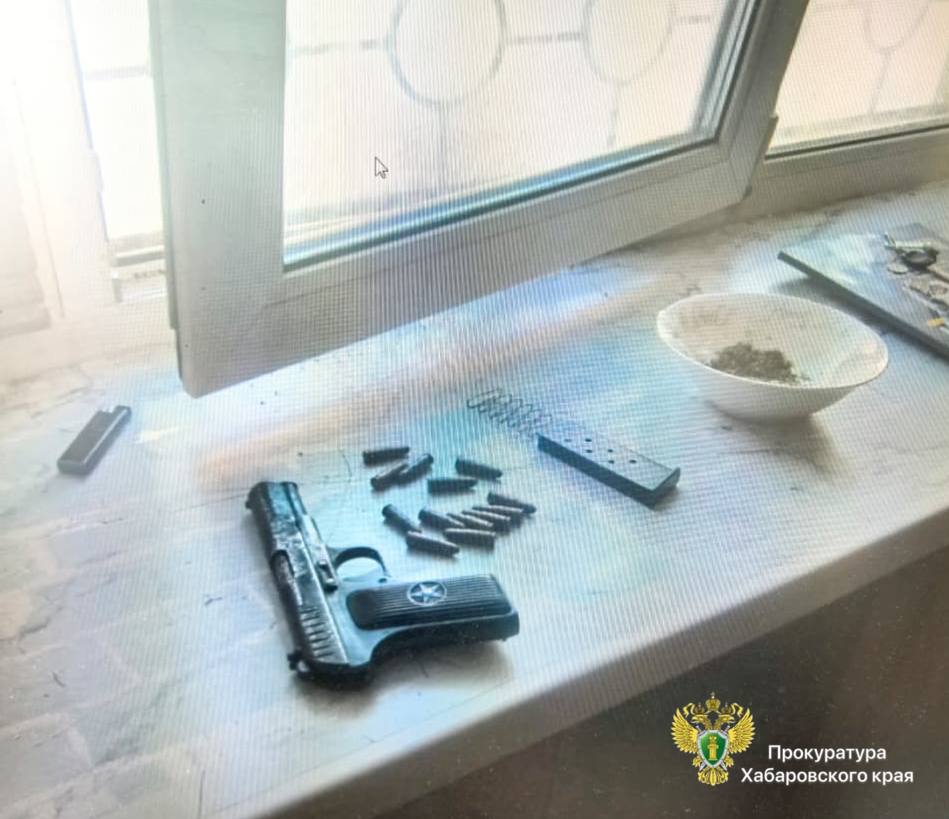 В Хабаровске перед судом предстанет местный житель за покушение на незаконный сбыт наркотических средств приобретение и хранение огнестрельного оружия и боеприпасов к нему Прокуратура Индустриального района г Хабаровска утвердила обвинительное заключение по уголовному делу в отношении 66 летнего жителя краевого центра Мужчина обвиняется по ч 3 ст 30 п б ч 3 ст 228 1 ч 1 ст 222 УК РФ покушение на незаконный сбыт наркотических средств в значительном размере незаконное приобретение и хранение огнестрельного оружия и боеприпасов к нему В марте 2025 года обвиняемый обнаружил в г Хабаровске кусты дикорастущей конопли часть из которых собрал и изготовил наркотическое средство В последующем мужчина намеревался сбыть наркотик своей родственнице однако был задержан сотрудниками правоохранительных органов Кроме того в квартире обвиняемого был обнаружен пистолет и 13 патронов к нему Фигурант вину признал частично пояснил что наркотическое средство хранил для личного употребления а оружие и боеприпасы намеревался сдать в полицию Уголовное дело направлено в Индустриальный районный суд г Хабаровска для рассмотрения по существу