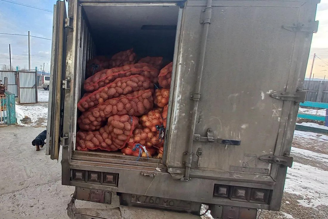 Забайкальцам пострадавшим от паводков начали выдавать овощные наборы Деньги на это выделили из бюджета края Министр сельского хозяйства региона Альбина Корешкова рассказала что помощь уже получили 24 семьи из Кыринского и Карымского округов им привезли картофель почти 7 тонн На этой неделе овощи также доставят дачникам и владельцам огородов в Читинском районе Всего наборы получат 112 семей из трёх районов Им развезут больше 30 тонн овощей Фото тг канал Минсельхоз Забайкалья   zabrtk Мы в MAX