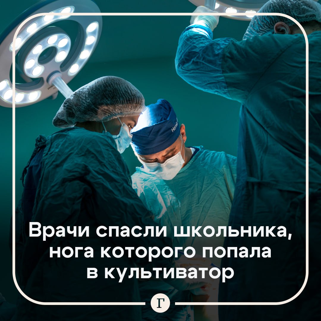 Нога подростка попала в культиватор. Его спасли врачи.  Школьник из Нальчика помогал дяде вспахивать землю. В какой-то момент его нога соскользнула и ее зажевало лопастями культиватора. Парня быстро доставили в областную больницу, где врачам удалось стабилизировать его состояние. Затем школьнику организовали транспортировку в столичную клинику.  Хирурги сохранили подростку конечность. Ему предстоит шестимесячный период восстановления.   Подписывайтесь на «Газету.Ru»