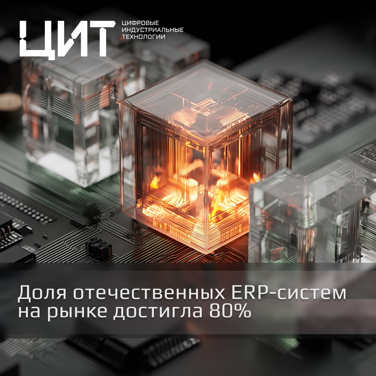 Доля отечественных ERP-систем на рынке достигла 80%   В России продолжается масштабный переход на отечественное программное обеспечение. Средний уровень его использования уже приближается к5  0  %.     Особенно заметен прогресс в области ERP-систем: более 8  0  % решений для управления ресурсами предприятий теперь – разработки российских компаний.    В тройку лидеров ERP для промышленности входят:   «Галактика»   Global ERP   разработчик – петербургское ООО «Бизнес Технологии»    1С     Переходу на отечественное ПО способствует не только уход иностранных вендоров, но и поддержка государства, а также адаптация решений под российское законодательство, бухгалтерский учет и бизнес-процессы.     Большинство отечественных ERP ориентированы на малый и средний бизнес, однако крупные игроки, такие как Сбер и РЖД, разрабатывают собственные системы.    По данным исследования S+Consulting:   В 2024 году рынок российского ПО вырос на 4  0  %, до 4,97 трлн руб.   Объем рынка ERP-систем составил 100 млрд руб.    Сферы-лидеры по доле отечественного ПО:   Госсектор – 7  0   8  0  %   Промышленность – 5  0   6  0  %   Финансовый сектор – 4  0   5  0  %   ‍  Среди вызовов перехода: затраты с точки зрения финансов и времени, кадровый дефицит и зависимость от западных ОС и СУБД.  Уже с этого года российские разработчики будут адаптировать решения под отечественные ОС.