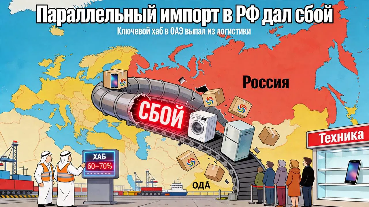 Иранский конфликт усложнил параллельный импорт в Россию бытовой техники ушедших европейских брендов Параллельный импорт техники в РФ столкнулся с серьёзным сбоем ключевой хаб в ОАЭ через который шло до 60 70 поставок включая iPhone и европейскую бытовую технику фактически выпал из логистики Для участников ВЭД это означает резкий рост сроков в 1 5 3 раза и стоимости доставки а также необходимость срочно перестраивать цепочки через Турцию ЕАЭС и другие маршруты Особенно чувствителен рынок смартфонов iPhone традиционно активно завозились именно через ближневосточные каналы В итоге параллельный импорт становится менее предсказуемым и более дорогим а розничные цены на технику могут вырасти на 10 15 и выше в зависимости от сложности новых логистических схем Подписывайтесь в МАХ