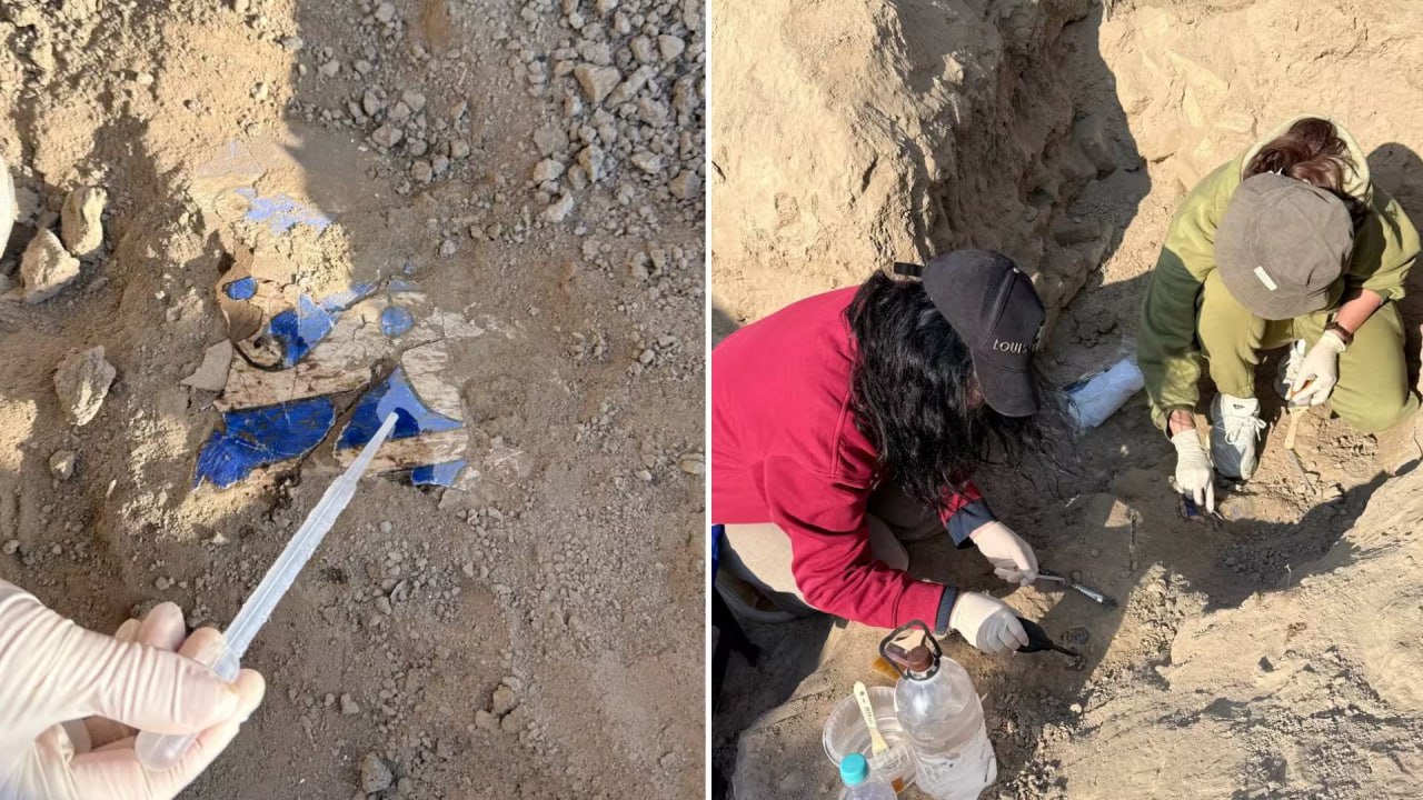 В Ташобласти обнаружили настенные росписи относящиеся к Средневековью Уникальная находка была сделана в древнем городище Канка Она стала важным свидетельством того что искусство настенной живописи существовало на территории современного Ташкента и в Средние века   uznews uz ru news 104787 uznews