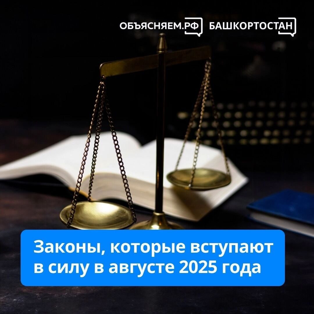 Суровые санкции и новые права: что изменилось в Башкортостане с 1 августа? Август 2025 года принес Башкортостану ряд важных законодательных нововведений — от законов о сохранении исторической памяти до изменений в проведении ЕГЭ и регулировании банковской сферы. Обо всех ключевых изменениях, которые уже вступили в силу, рассказывает паблик «Объясняем. Башкортостан». Подробнее о том, как эти законы повлияют на жизнь жителей региона — в нашем материале.
