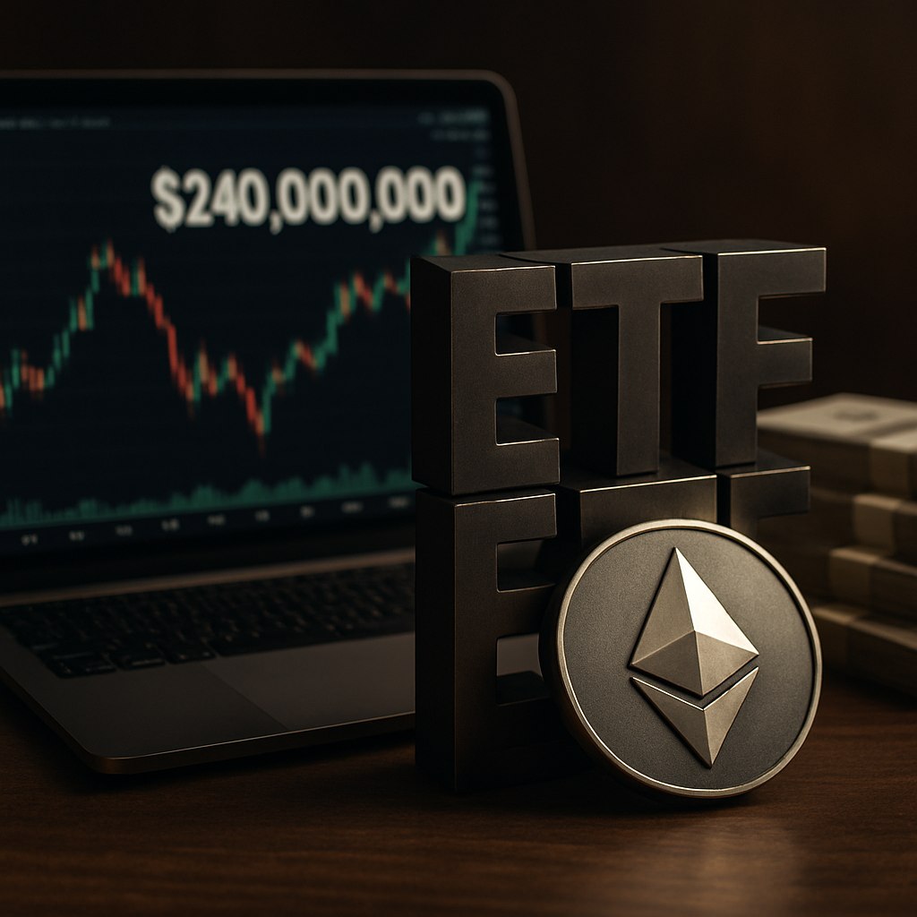 Эфирные ETF продолжают набирать популярность среди инвесторов! 11 июня спрос на фонды, обеспеченные эфиром, достиг впечатляющих $240 миллионов. Это второйHighest показатель для 2025 года! Особенно выделяется iShares Ethereum Trust от BlackRock с inflows в $160 миллионов, что говорит о растущем доверии к Ethereum на фоне его укрепления в цене. Увеличение интереса к Ethereum ETF у институциональных инвесторов подчеркивает позитивные изменения в настроениях на рынке криптовалют! #ETH #ETF #BlackRock