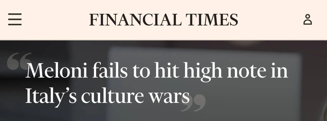 Италия не соблюдает санкции против России считает Еврокомиссия Financial Times Поводом стало решение вновь открыть российский павильон на Венецианской биеннале впервые за четыре года НАШИ РЕСУРСЫ Telegram Tik tok YouTube RUTUBE MAX