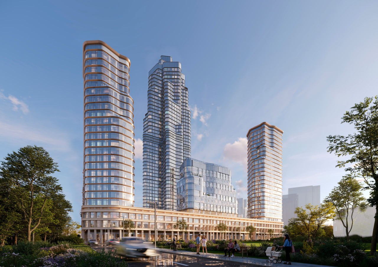 Начало новый жилой комплекс появится в Пресненском районе Застройщик получил разрешение на строительство восьми монолитных корпусов высотой от 11 до 48 этажей Общая площадь объекта составит почти 219 тысяч м² На двух подземных уровнях предусмотрен паркинг для 897 автомобилей кладовые и колясочные помещения рассказал глава Мосгосстройнадзора Антон Слободчиков Во дворе предусмотрено три тематических зоны игровой двор Млечный путь с детской площадкой искусственным ручьем павильоном с качелями и амфитеатром место для спокойного отдыха Космический сад с зелёной гостиной уголок для спорта Метеоритный сад с уличными тренажерами Кроме того на крыше второго третьего этажей по периметру всего здания планируется устроить эксплуатируемые кровли На уровне третьего этажа появятся закрытая галерея и пешеходные переходы между корпусами   Девелопером выступает компания Донстрой ул Сергея Макеева з у 7 ЦАО