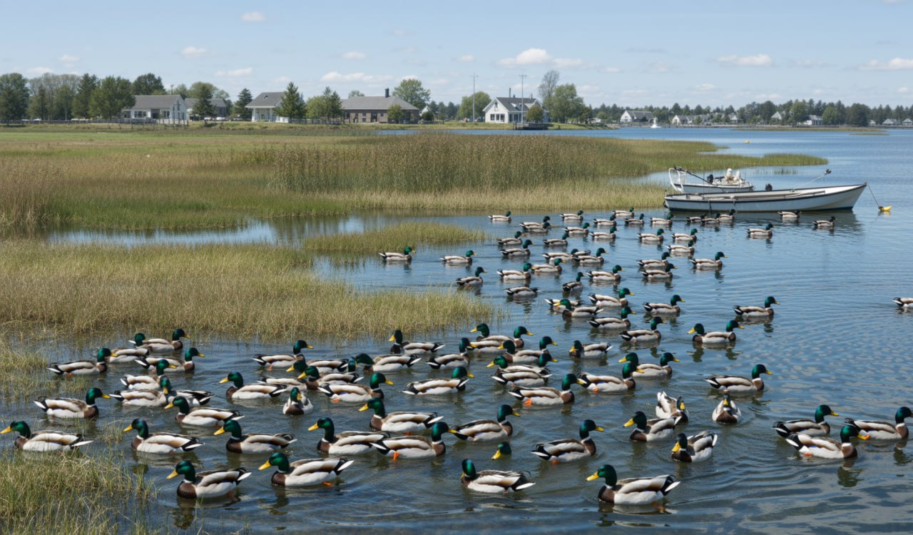 На Кубани завершился сезон охоты на водоплавующую болотно луговую полевую и степную дичь Разрешения на добычу охотничьих ресурсов необходимо направить по месту их получения в течение 20 дней после окончания последнего срока охоты Сезон охоты на водоплавающую дичь начался 27 сентября 2025 года В этот период была разрешена охота на птиц серый гусь чирок свистунок чирок трескунок кряква широконоска серая утка красноголовый нырок луток лысуха камыщица сообщает Минприроды Краснодарского края Изображение создано с помощью ИИ Телеканал Краснодар в MAX