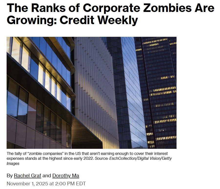 Американские компании зомби на максимуме неплатежеспособности Количество американских компаний зомби которые не могут платить по кредитам на пике с 2022 года investing investing