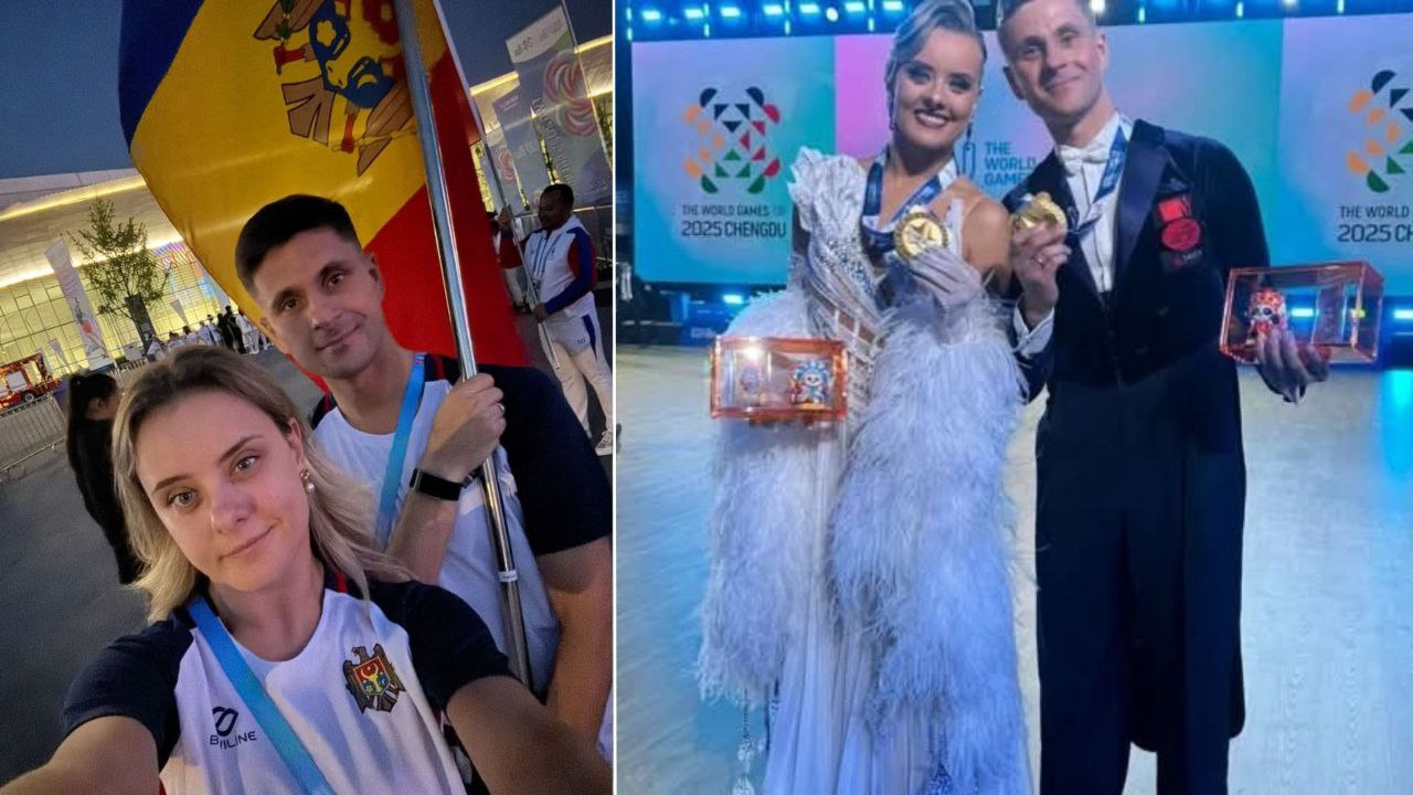 Молдавские танцоры завоевали золото на Всемирных играх в Китае Спортсмены из Молдовы Анастасия Глазунова и Алексей Глухов выиграли золотую медаль в соревнованиях по спортивным танцам. Серебро досталось паре из Румынии, а бронза — танцорам из Польши.
