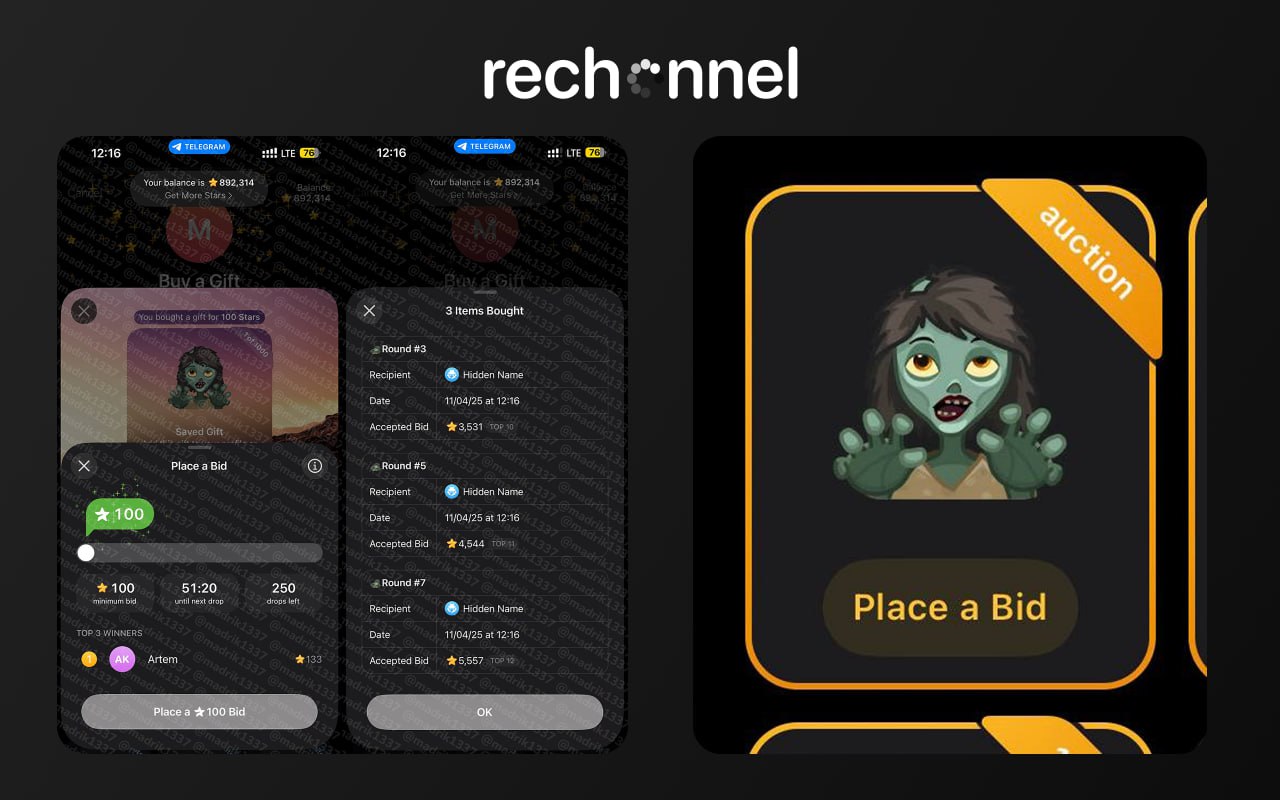 ставки на номера NFT подарков в последней бете telegram на ios тестовый сервер было замечено что скоро появится функция ставок на номер подарка как это будет работать вы ставите какое то количество звезд на номер подарка который вы хотите получить после конца аукциона скорее всего данный номер будет зарезервирован во время улучшения данного подарка и в момент улучшения возможно скорость улучшения подарка для того чтобы можно было поймать красивый номер ролять тут не будет данный номер выпадет именно вам а не кому то другому скрины madrik1337