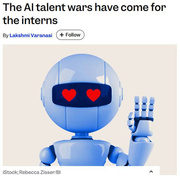 Стажеры в ИИ компаниях включая даже небольшие стартапы получают около 300 400 тысяч в год несмотря на кризис в IT сфере Как пишет Business Insider в погоне за талантами компании готовы платить космические деньги подходящим кандидатам причем соискателям даже не нужно высшее образование больше ценится способность к быстрому обучению работа над собственными и open source проектами а также участие в олимпиадах и хакатонах