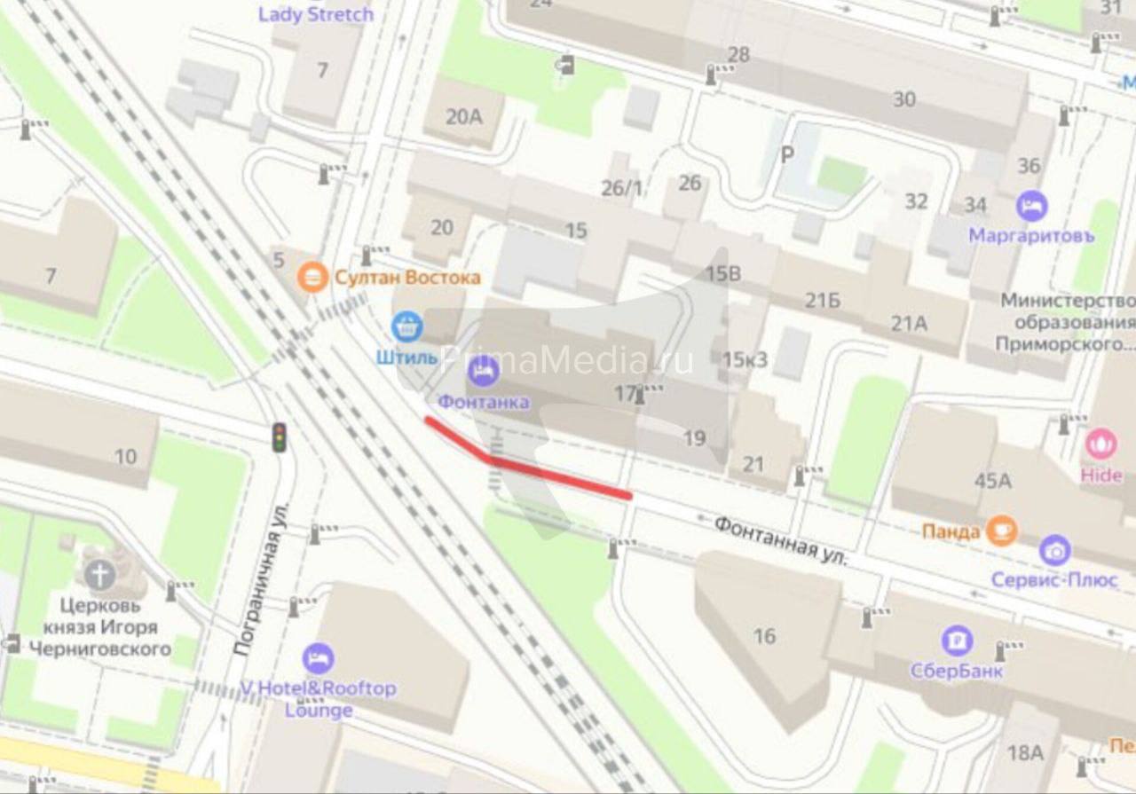 Во Владивостоке на целый месяц перекроют участок на Фонтанной из-за ремонта теплосетей. Ограничения на движение и парковку на Фонтанной, 17 будут действовать с 8.00 1 августа до 23.00 31 августа. Перекрытие связано с работами по ремонту теплосетей. Водителям предложено использовать маршруты объезда по улицам Пограничная, Пологая, Алеутская и Фонтанная. Для обеспечения безопасности движения на участке будут дежурить сотрудники Госавтоинспекции. Подписаться Прислать новость