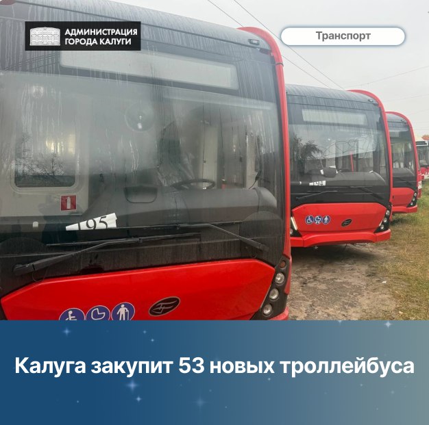 Калужский троллейбусный парк ждет большое пополнение 53 новых машины Такого результата удалось достичь благодаря грамотной экономии на торгах Уже прибыли первые 12 троллейбусов и совсем скоро в ближайшие две недели три из них выйдут на маршруты Город не только увеличивает количество транспорта но и делает это по выгодной цене Калуга платит за каждый троллейбус 22 5 млн рублей что значительно меньше чем другие города например Тула 31 млн рублей