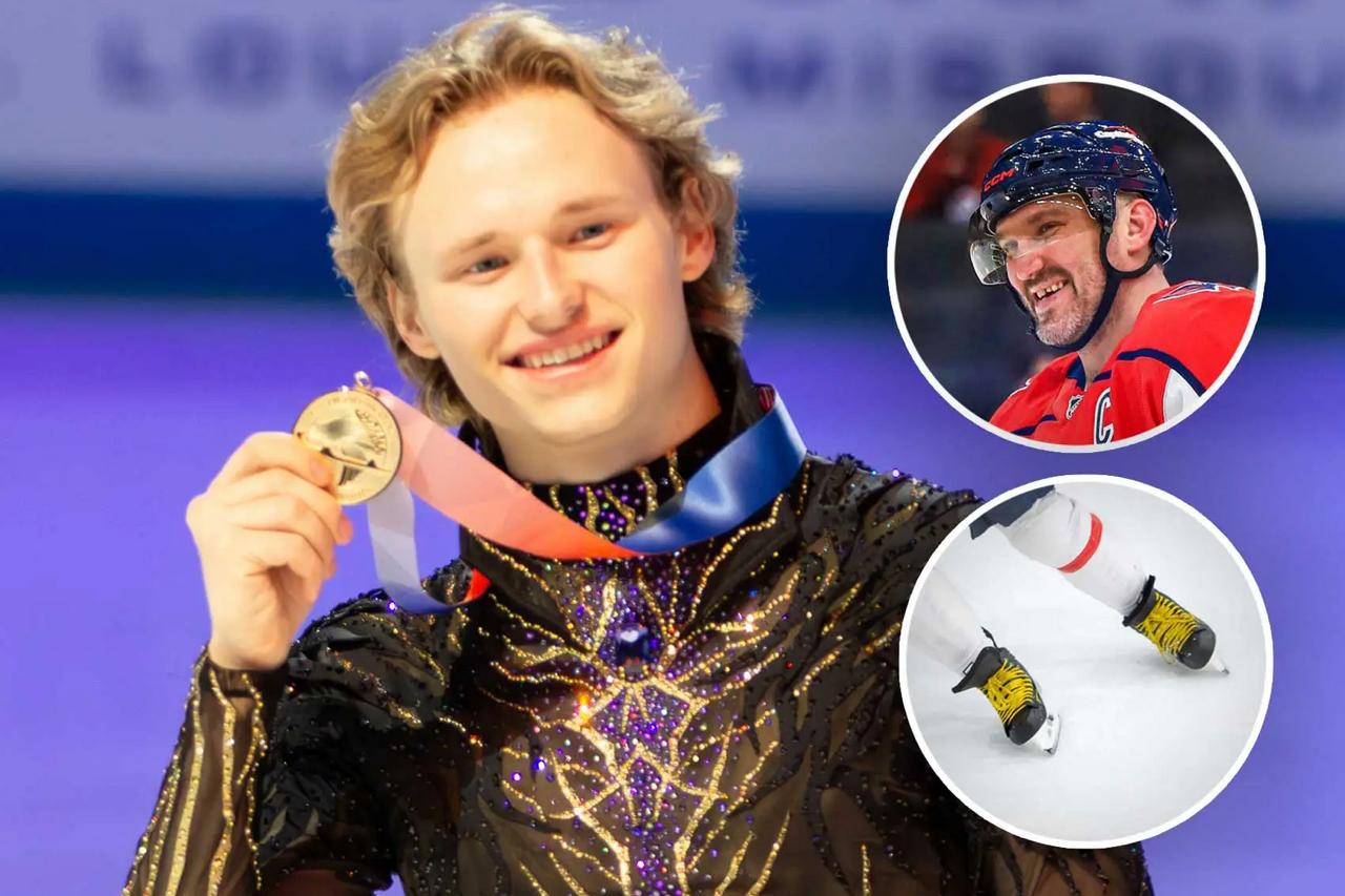 Илья Малинин уроженец Вирджинии и фаворит олимпийских соревнований по фигурному катанию среди мужчин будет кататься в Милане в коньках с желтыми шнурками подаренными ему Алексом Овечкиным Овечкин и Малинин были изначально связаны через агента Малинина Ари Закаряна давнего друга капитана Кэпиталз Да они знакомы сказал Закарян FS Gossips в 2023 году Мы посетили тренировку с Сашей Я давно работаю с Овечкиным но мы до сих пор поддерживаем связь Я знаю что он следит за Ильей и поддерживает его он даже подарил ему майку Вашингтон Кэпиталз Когда Малинин только начинал свой путь к вершинам я рассказал ему об этом парне и показал его выступления