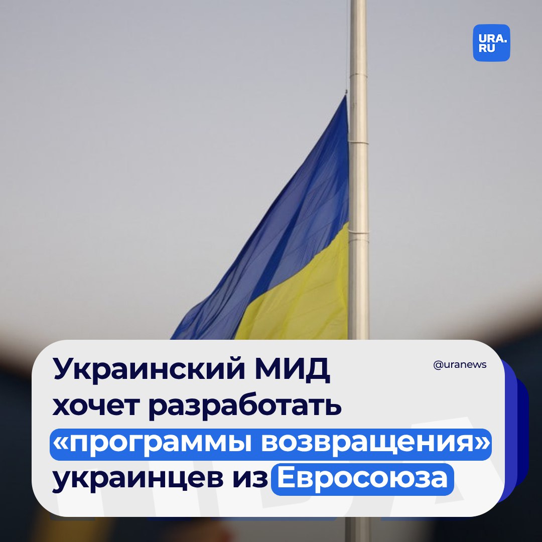 МИД Украины планирует разработать «программы возвращения» украинцев из ЕС  «Конечно, для этого должны быть созданы соответствующие условия. От условий безопасности, медицинских услуг, восстановления жилья. Это должно быть в повестке дня», — заявил министр иностранных дел Сибига, передает «Страна. ua».   В Раде ранее сообщили, что сотни тысяч украинцев пытаются отказаться от украинского гражданства.