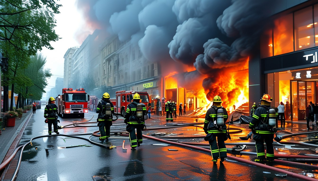 Пожар в торговом центре Владивостока ликвидирован 8 ноября в торговом центре на улице Калинина во Владивостоке произошёл пожар возгорание оперативно потушили К моменту прибытия огнеборцев на 3 м этаже горели стеллажи с хозяйственными товарами на 3 4 этажах наблюдалось сильное задымление 20 человек эвакуировались самостоятельно до приезда пожарных Спасатели вывели мужчину с 3 го этажа при помощи спасательного устройства Площадь возгорания составила около 8 кв м Пострадавших и погибших нет Причина возгорания и ущерб устанавливаются