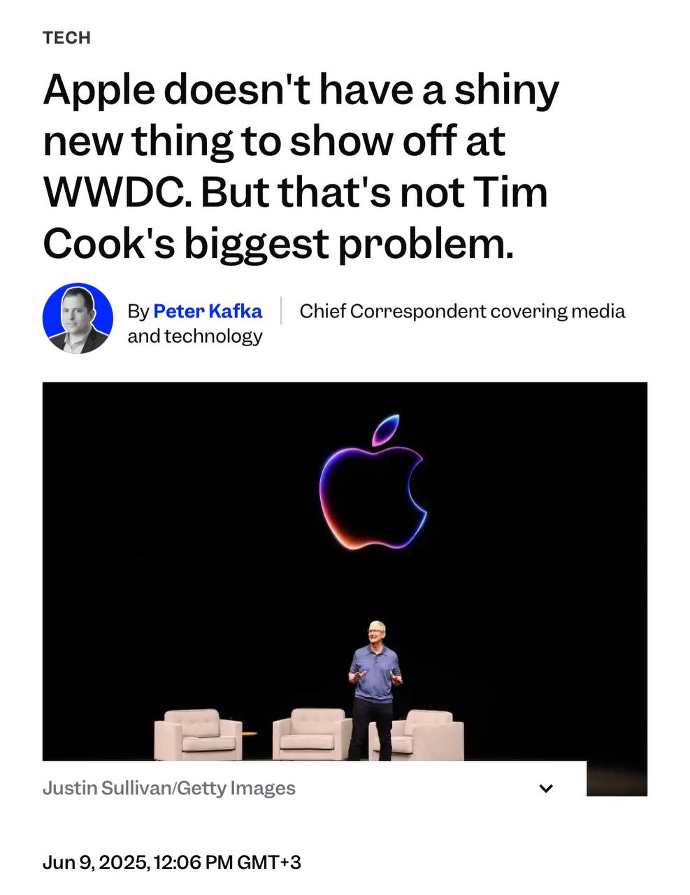 Сегодня состоится WWDC — ежегодная конференция Apple для разработчиков. Издание Business Insider констатирует: не ждите ничего нового или прорывного. Причины: • Зрителям не покажут никаких новых устройств • Всё внимание будет посвящено iOS, приложениям и фичам • Apple опять уделит много внимания ИИ, потому что отстаёт в гонке Также журналисты ожидают повышения цен на продукты. Главные виновники — политика Трампа и регуляторы Евросоюза. WWDC начнётся в 20:00 по московскому времени. Подписывайся на «PRO Бизнес» --------------------------------- YouFast VPN™ Купить крипту AML бот