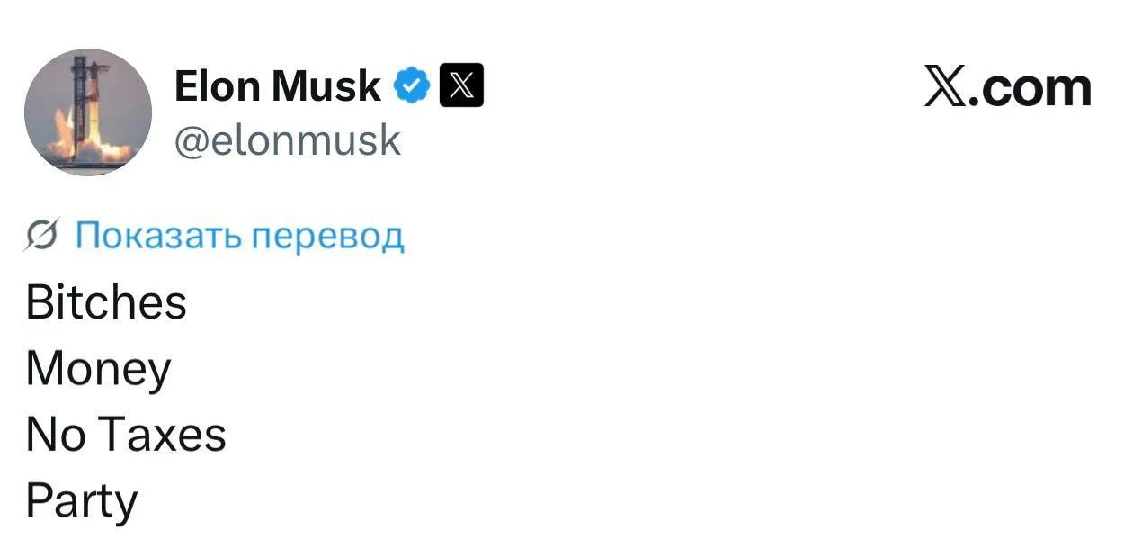 Сучки деньги никаких налогов и вечеринки Так Илон Маск описал свою идеальную страну Сучки деньги нет налогов вечеринки