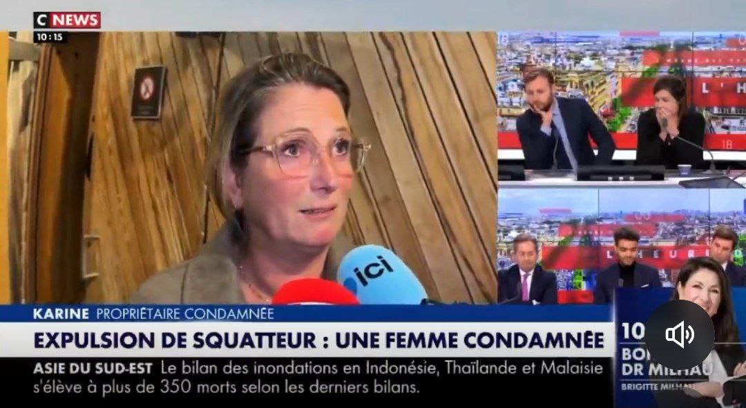 55 летняя француженка получила год тюрьмы условно и штраф в размере 1200 евро за то что заплатила двум парням чтобы те силой выселили сквоттера который захватил её дом и жил в нём месяцами уже после того как судебный процесс о выдворении сквоттера был проигран Жильё было выставлено на продажу так как женщине нужны были деньги на уплату налога на наследство которые достигают половины цены жилья Летом налоговая оштрафовала испанца за то что захватившие его квартиру сквоттеры сдавали жильё туристам и не платили налоги С него начали снимать по 500 евро в месяц banksta