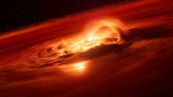 Шесть миллиардов тонн в секунду астрономы обнаружили гигантскую планету в созвездии Хамелеона ВИДЕО Астрономы зафиксировали появление новой планеты в созвездии Хамелеона с рекордно быстрыми скачками роста Планета поглощает газ и пыль со скоростью шесть миллиардов тонн в секунду   Прислать новость