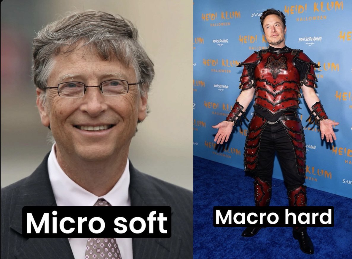 Илон Маск создает новую компанию Macrohard которая сосредоточится на создании ПО для искусственного интеллекта Название шутливое объясняет Маск но проект вполне серьезный Учитывая что такие компании разработчики программного обеспечения как Microsoft сами не производят никакого физического оборудования их можно полностью симулировать с помощью ИИ пишет миллиардер С одной стороны Macrohard явно шутливое переиначивание Microsoft Второй слой игры слов на русский название можно буквально перевести примерно как большой стояк чему и посвящена немалая часть комментариев под твитом Маска