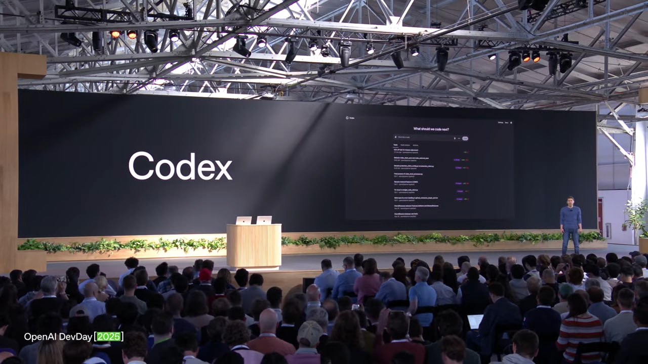 Codex вышел из preview В агента для программирования добавят интеграцию со Slack и корпоративными системами а также SDK для разработчиков По словам Сэма Альтмана недавно выпущенная GPT 5 Codex стала самой быстрорастущей моделью компании в плане потребляемых токенов уже более 40 трлн Также он рассказал о нескольких примерах как обычные люди используют ИИ для создания полезных приложений Например 89 летний пенсионер из Японии научился программированию с помощью ChatGPT и написал уже 11 приложений для iPhone помогающих пожилым людям