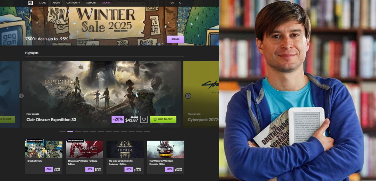 CD Projekt продала GOG Покупателем выступил Михал Кичиньский соучредитель CD Projekt который также принимал прямое участие в запуске игрового сервиса В заявлении говорится что продажа не повлияет на основополагающие принципы GOG доступ к играм без DRM защиты и сохранение классики Сумма сделки оценивается почти в 91 миллион злотых что составляет порядка 25 миллионов долларов Мой Компьютер